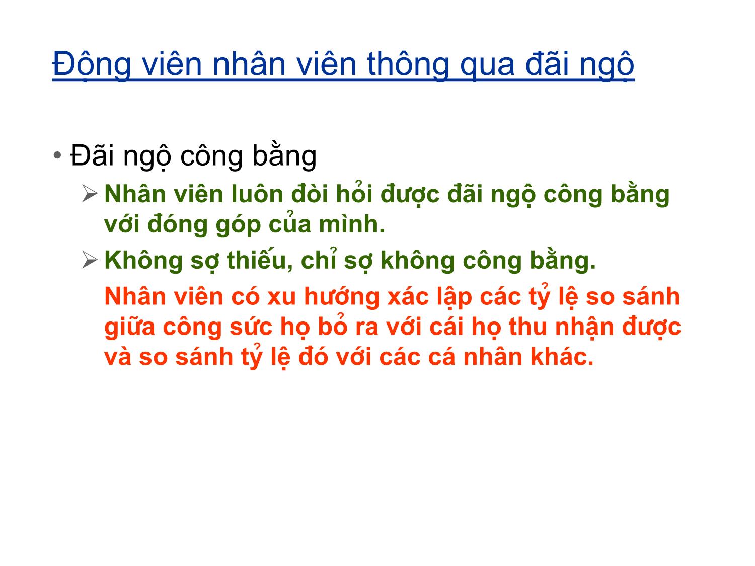 Bài giảng Đãi ngộ nhân sự trang 8