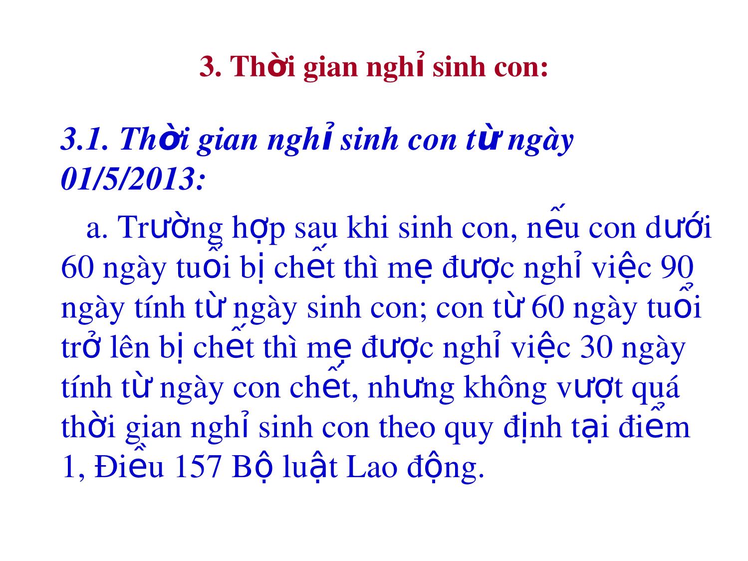 Hướng dẫn thực hiện chế độ thai sản theo quy định của bộ luật lao động số 10/2012/QH13 trang 6