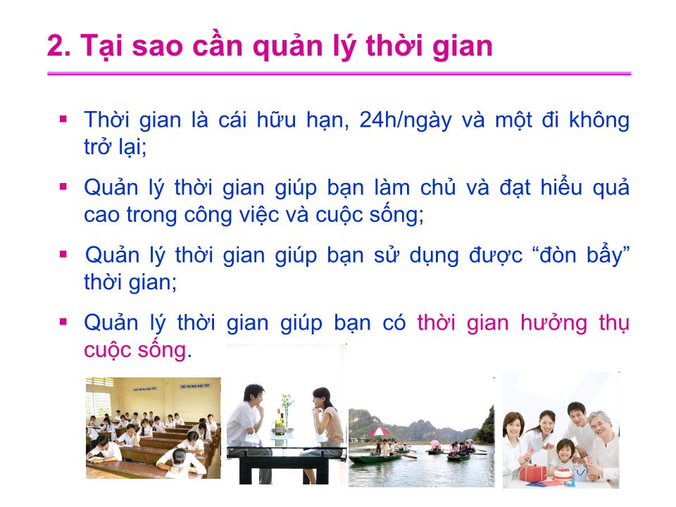 Bài giảng Quản lí thời gian trang 3