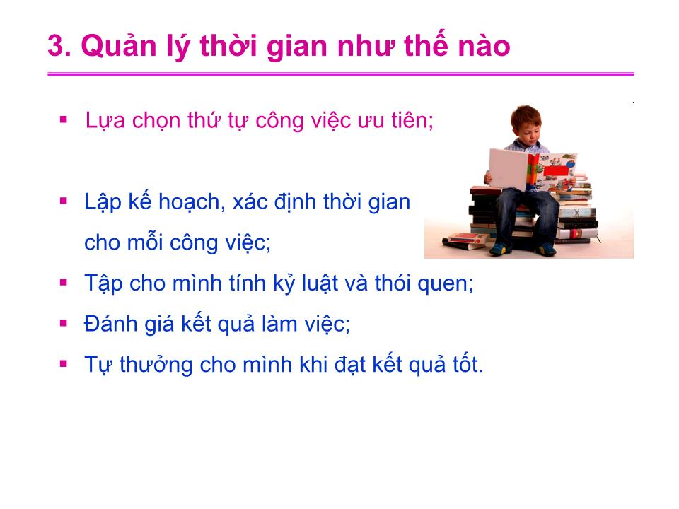 Bài giảng Quản lí thời gian trang 4