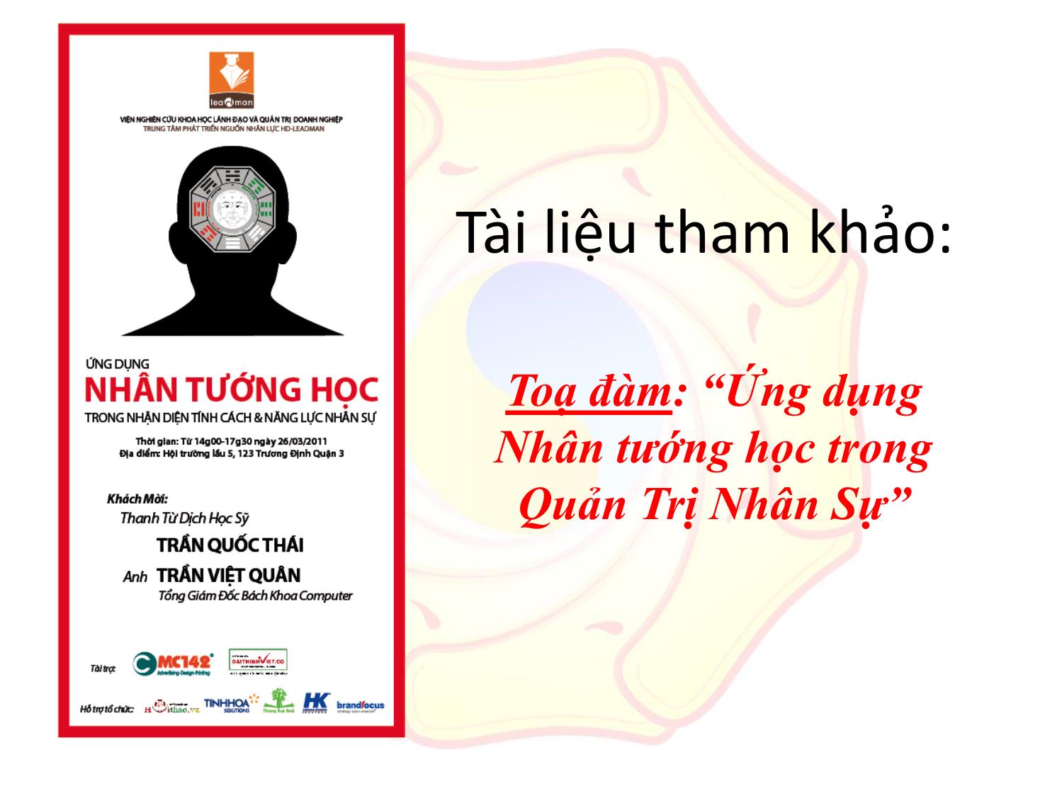 Tài liệu Ứng dụng nhân tướng học trong quản trị nhân sự trang 1