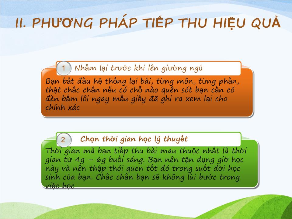 Bài giảng Phương pháp học tập tốt cho sinh viên trang 6