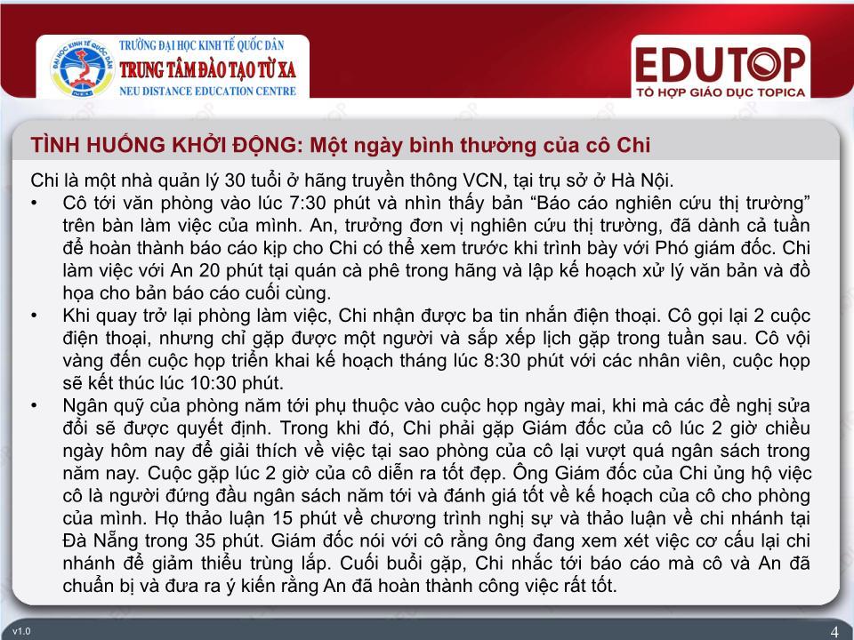 Bài giảng Quản lí - Bài 1: Tổng quan về tổ chức và quản lý tổ chức - Phan Kim Chiến trang 4