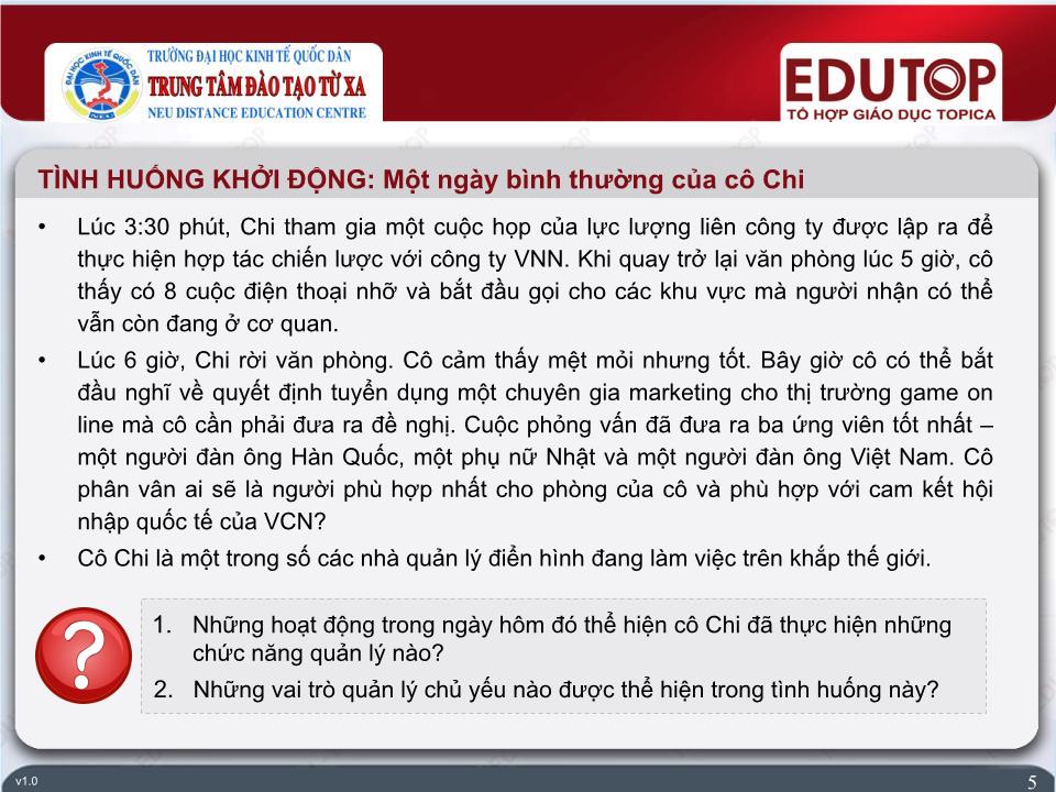 Bài giảng Quản lí - Bài 1: Tổng quan về tổ chức và quản lý tổ chức - Phan Kim Chiến trang 5