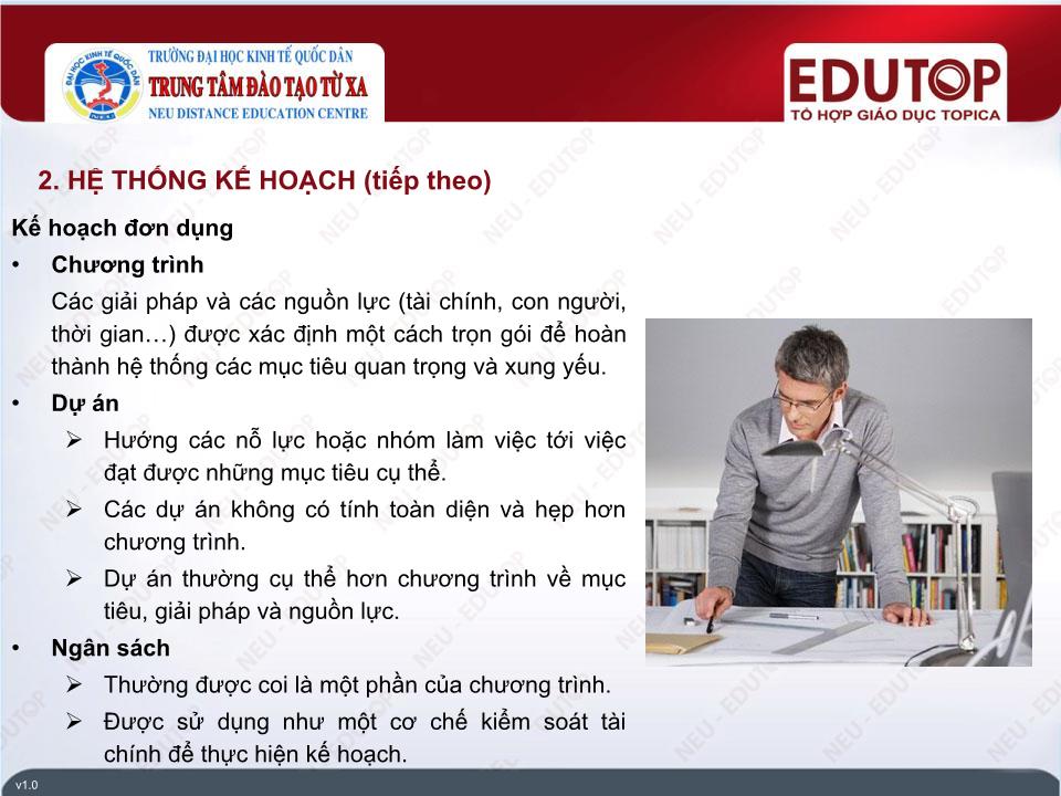 Bài giảng Quản lí - Bài 3: Lập kế hoạch - Phan Kim Chiến trang 10