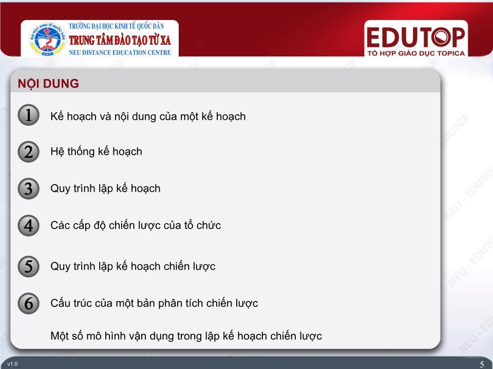 Bài giảng Quản lí - Bài 3: Lập kế hoạch - Phan Kim Chiến trang 5