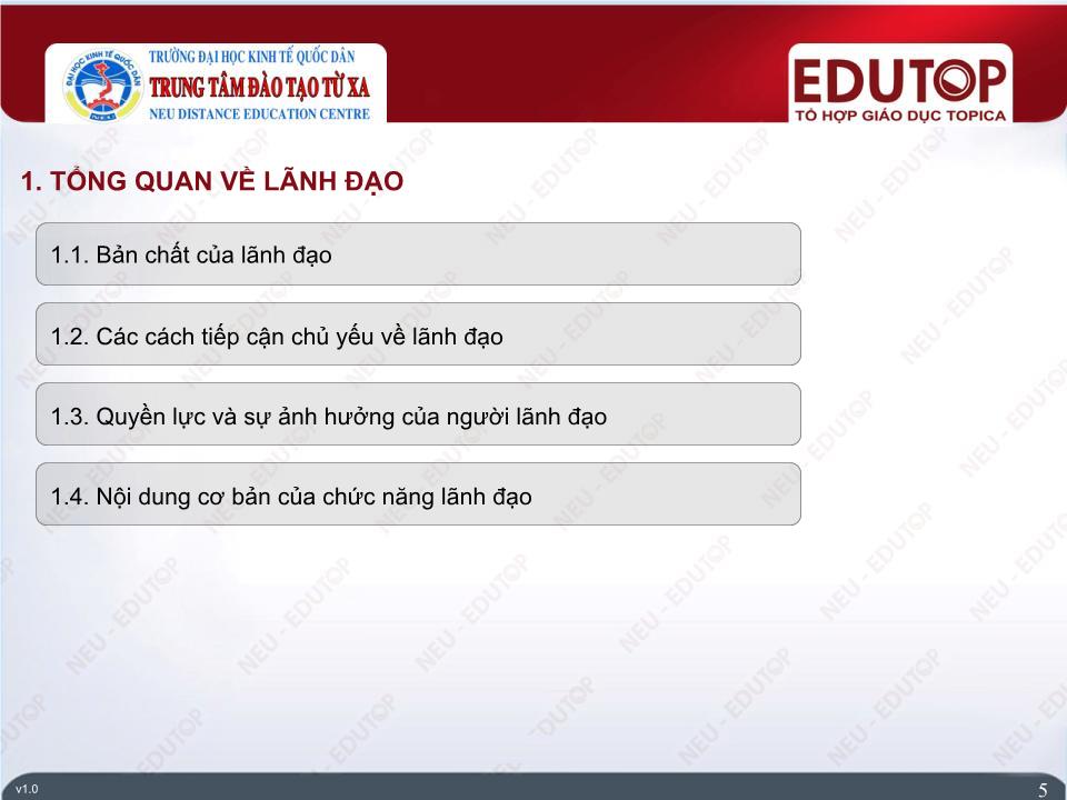 Bài giảng Quản lí - Bài 5: Chức năng lãnh đạo - Phan Kim Chiến trang 5