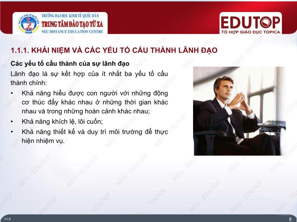 Bài giảng Quản lí - Bài 5: Chức năng lãnh đạo - Phan Kim Chiến trang 8