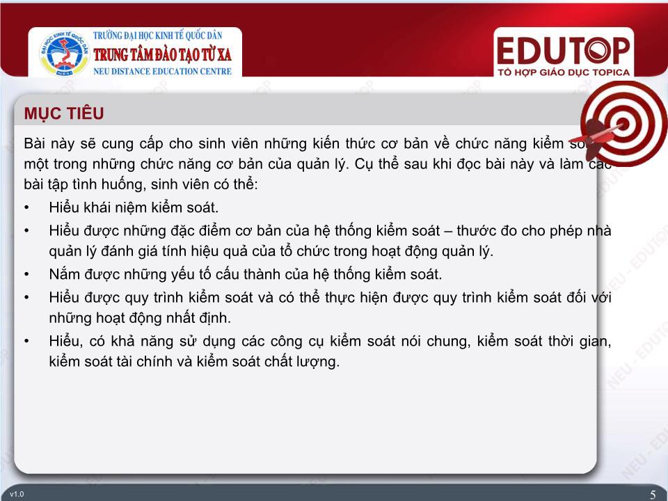 Bài giảng Quản lí - Bài 6: Chức năng kiểm soát - Phan Kim Chiến trang 5