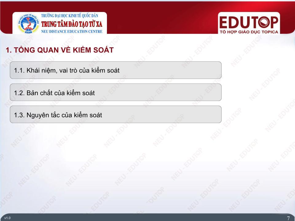 Bài giảng Quản lí - Bài 6: Chức năng kiểm soát - Phan Kim Chiến trang 7