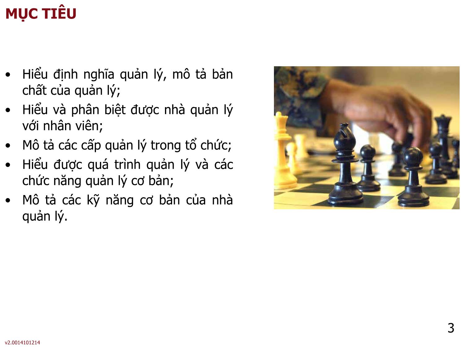 Bài giảng Quản lý - Bài 1: Tổng quan về quản lý trang 3