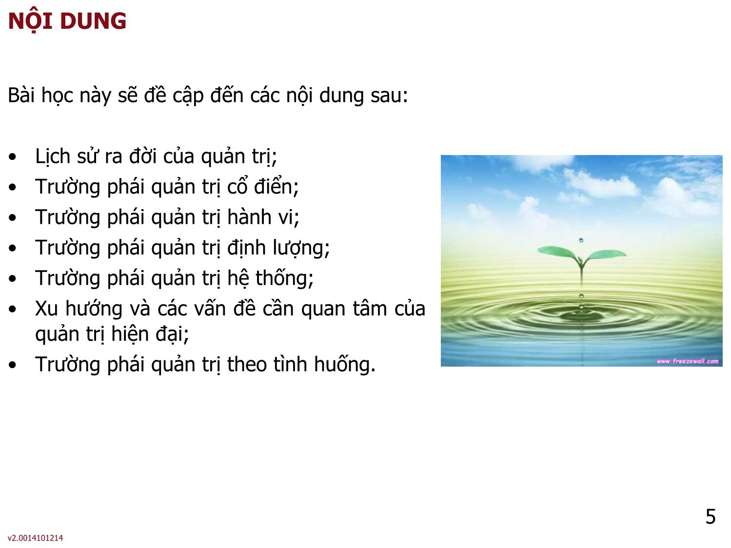 Bài giảng Quản lý - Bài 2: Sự phát triển của tư tưởng quản trị trang 5