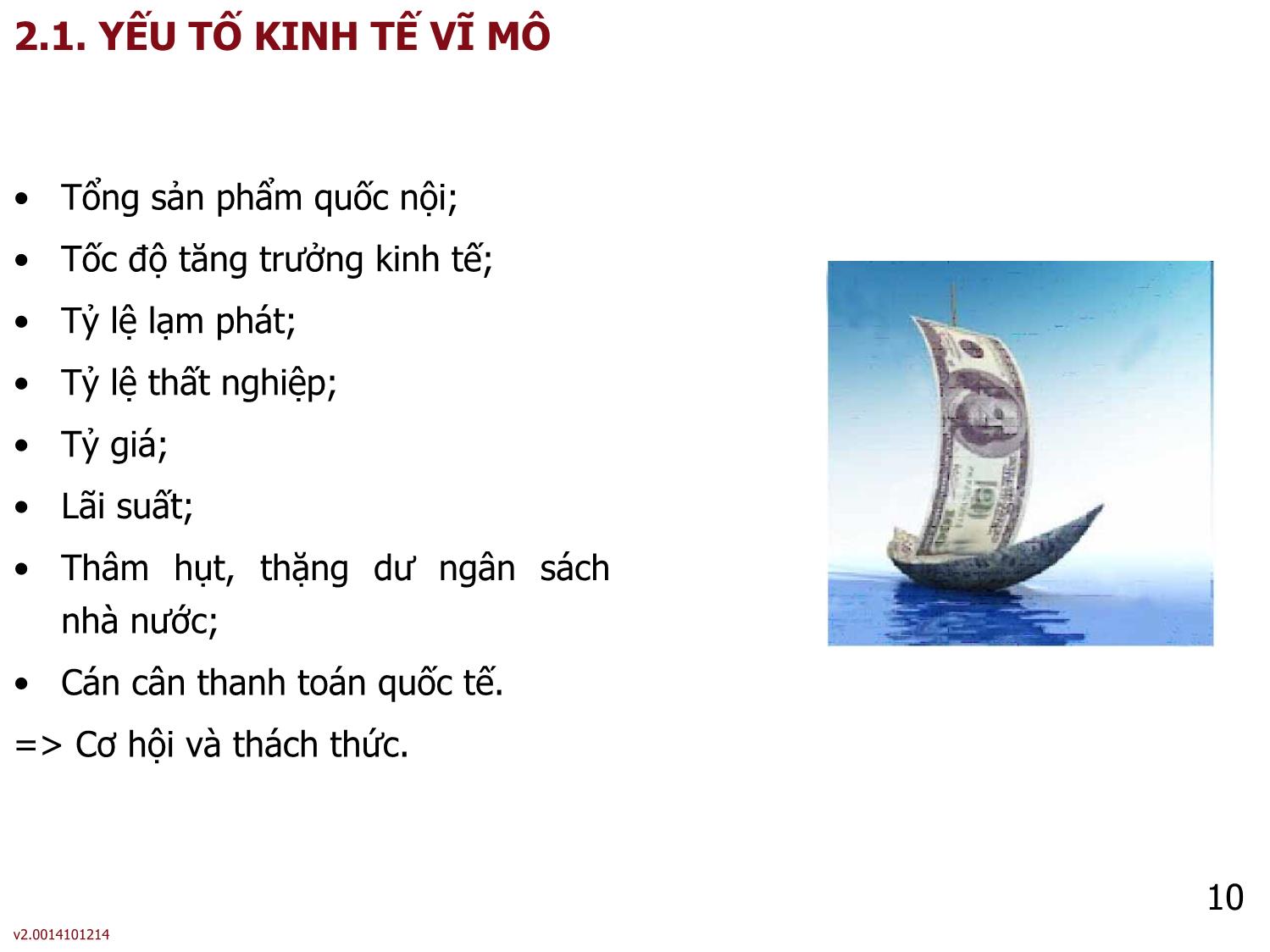 Bài giảng Quản lý - Bài 3: Môi trường hoạt động của tổ chức trang 10