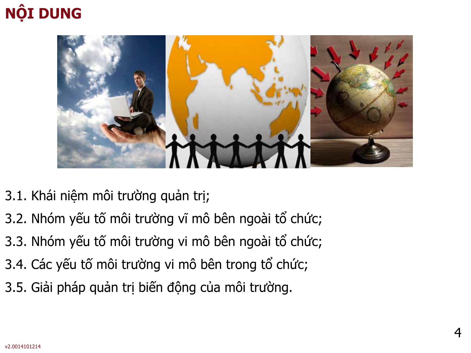 Bài giảng Quản lý - Bài 3: Môi trường hoạt động của tổ chức trang 4