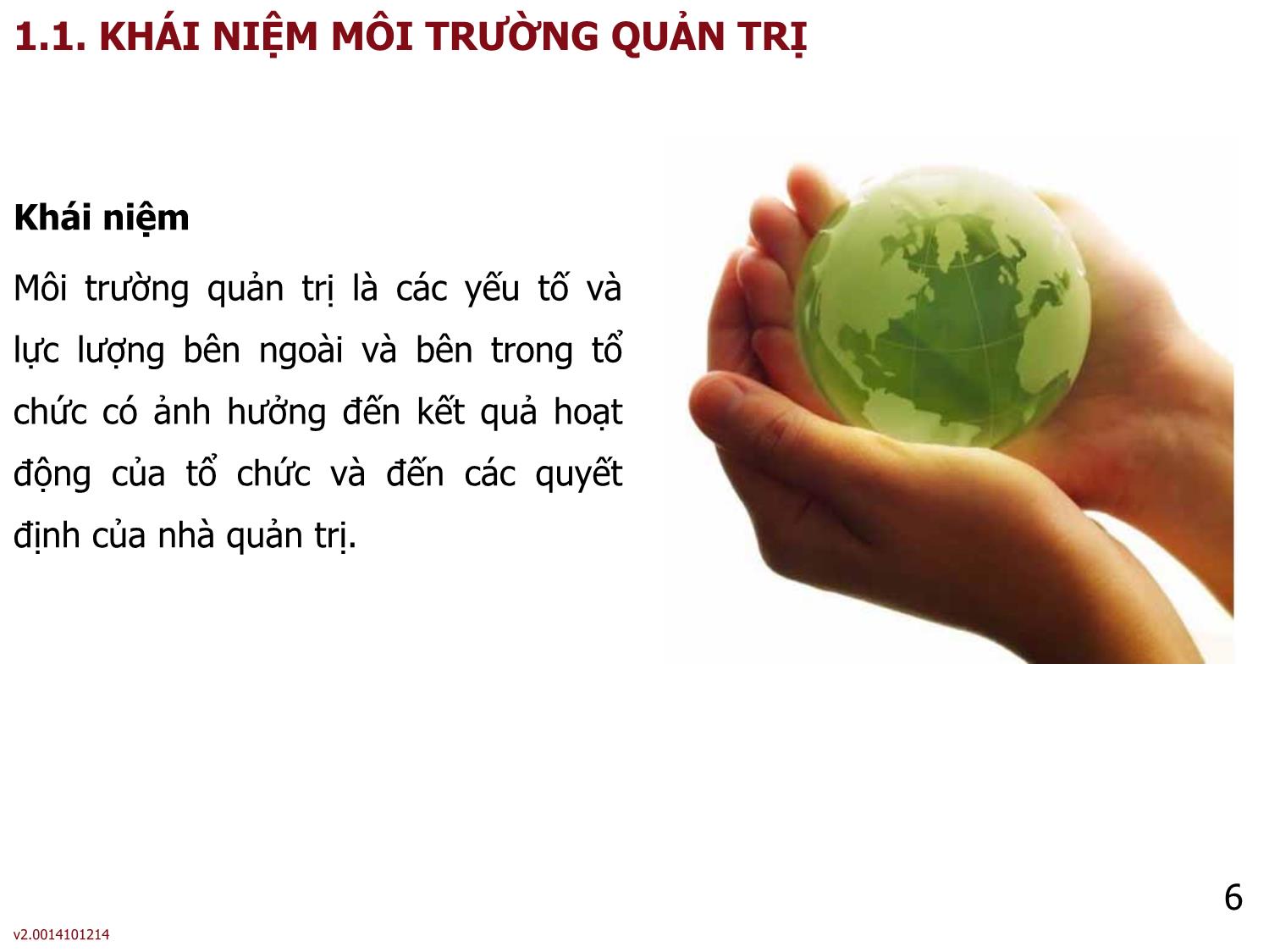 Bài giảng Quản lý - Bài 3: Môi trường hoạt động của tổ chức trang 6