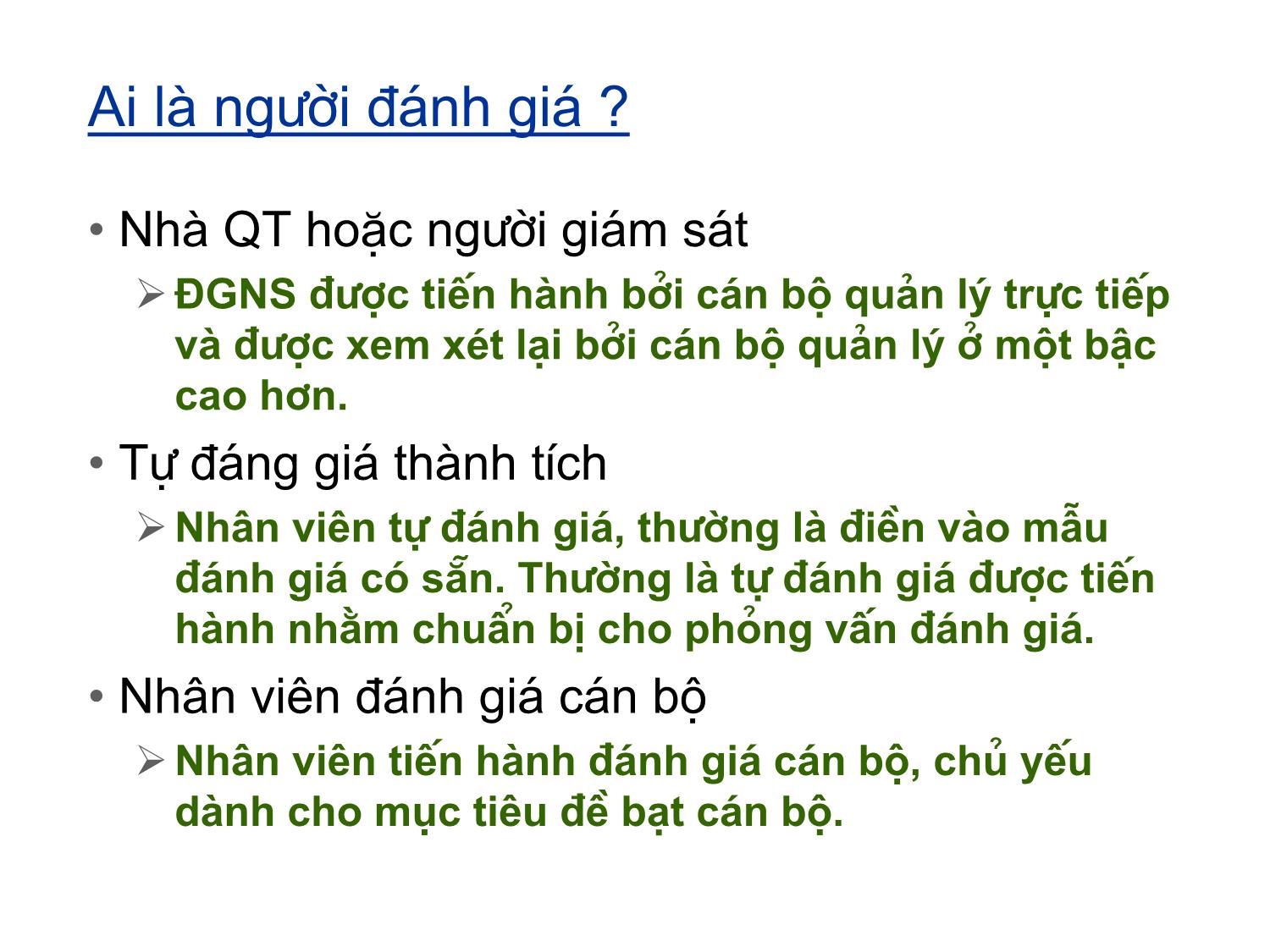 Bài giảng Đánh giá thành tích trang 10