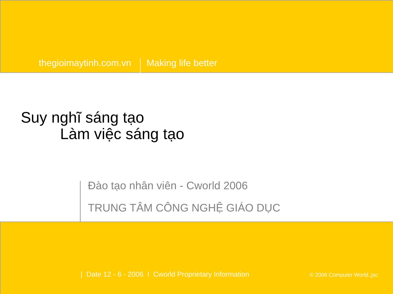 Suy nghĩ sáng tạo làm việc sáng tạo trang 1