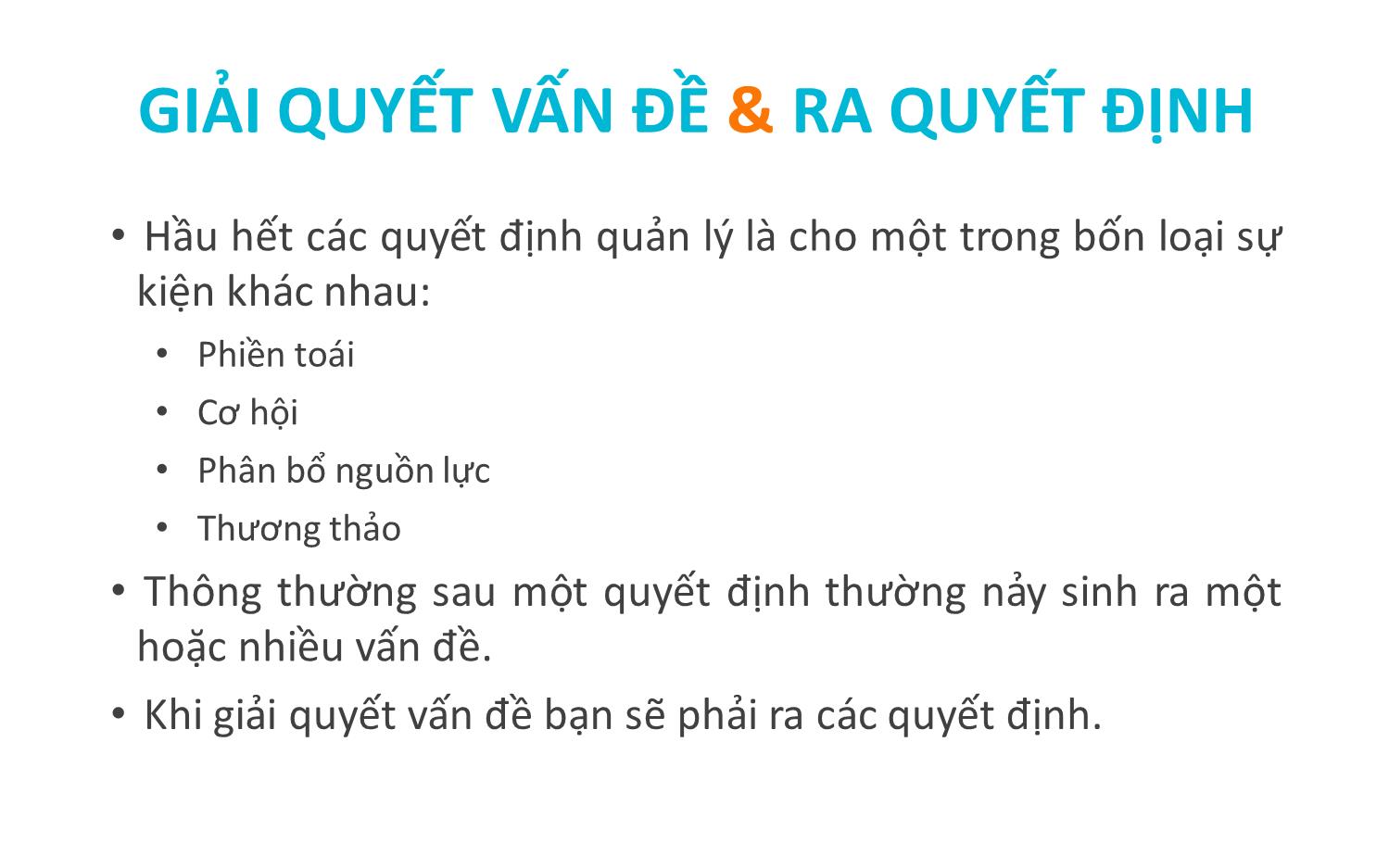 Bài giảng Kỹ năng giải quyết vấn đề và ra quyết định trang 7