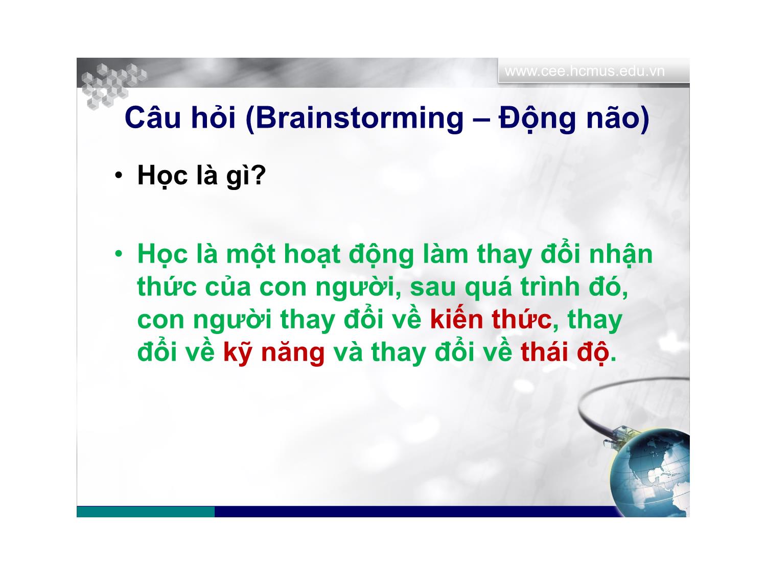 Bài giảng Người học chỉ có thể học được khi tâm thế sẵn sàng trang 9