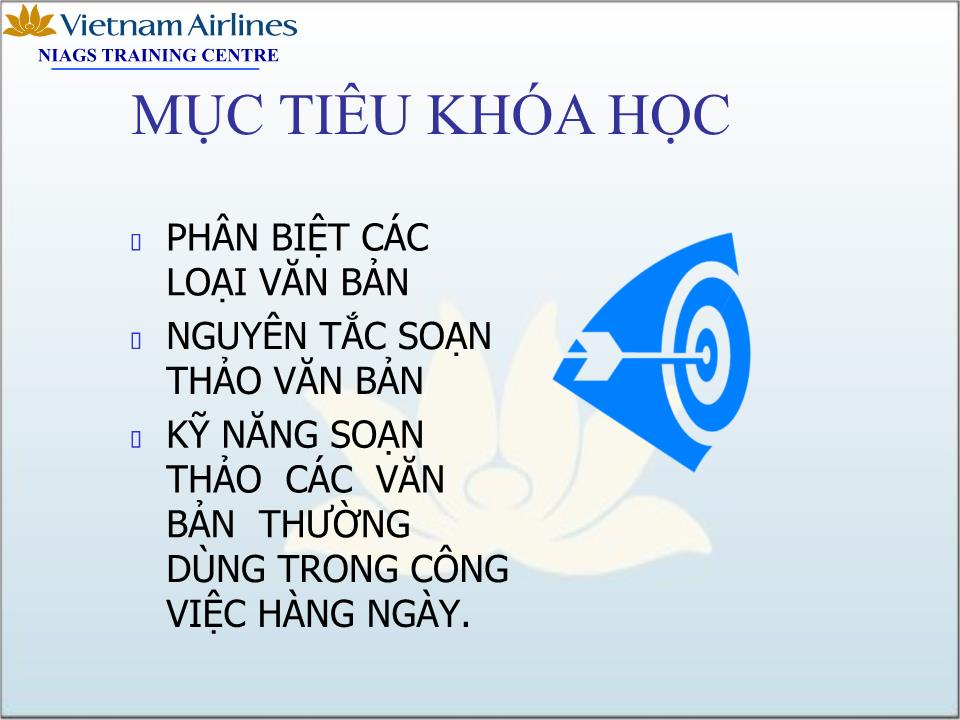 Bài giảng Kỹ năng soạn thảo văn bản trang 2