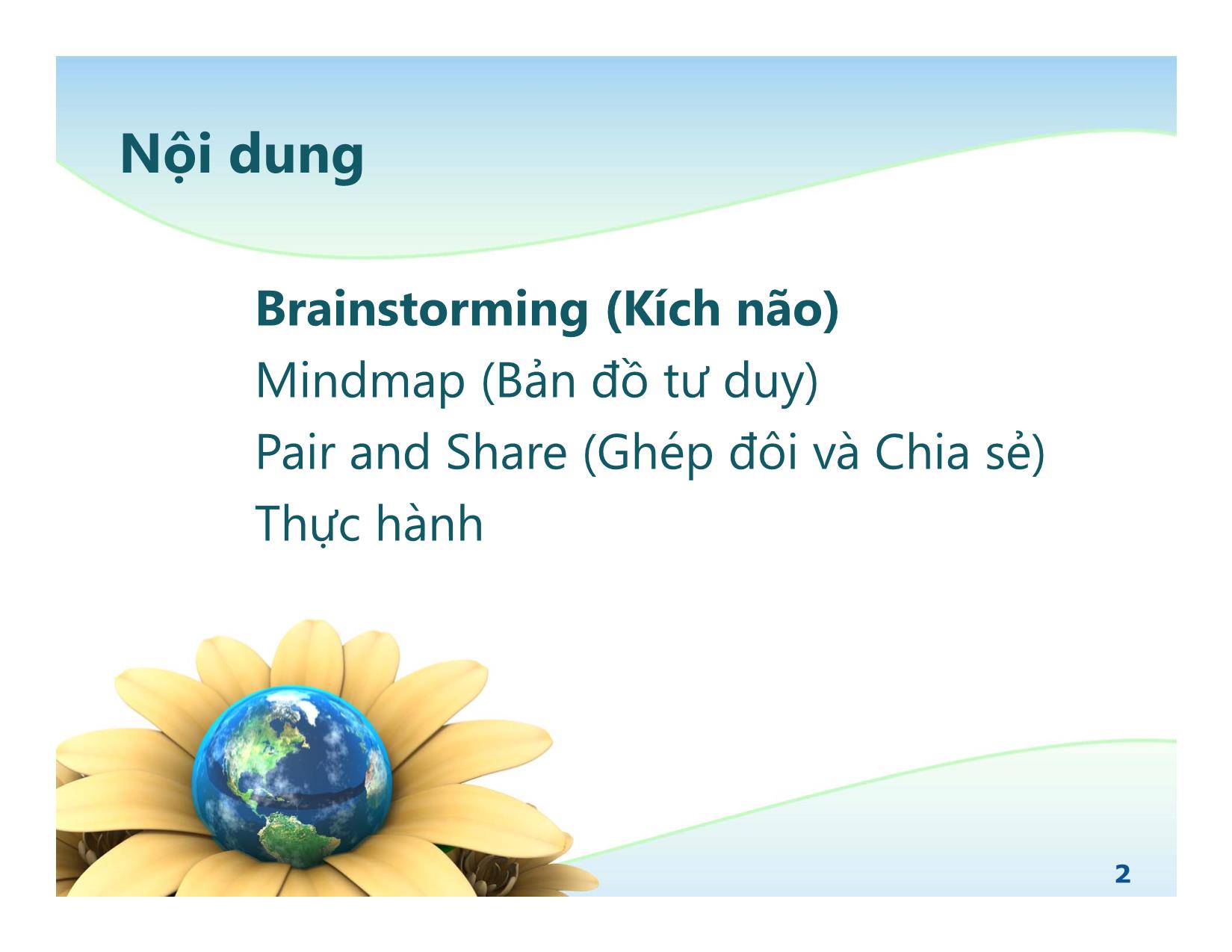 Bài giảng Kỹ năng tư duy trang 2