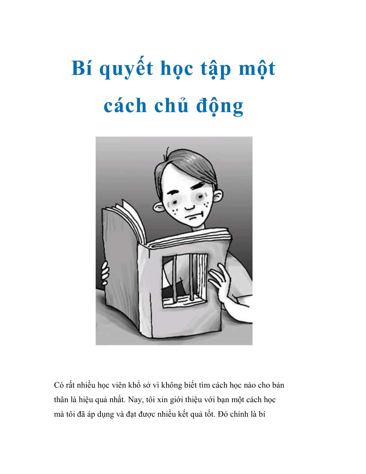 Bí quyết học tập một cách chủ động trang 1