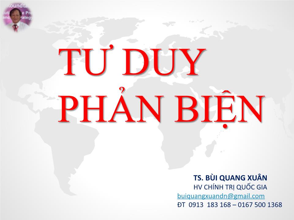 Bài giảng Tư duy phản biện trang 2