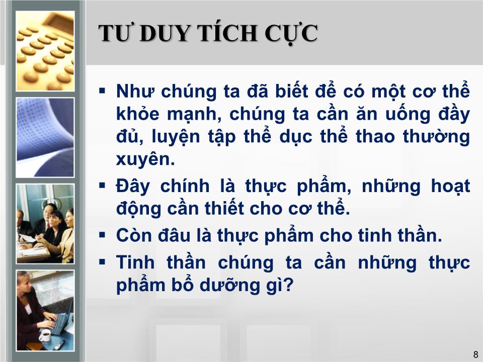 Bài giảng Kỹ năng tư duy hiệu quả và sáng tạo trong công việc trang 8