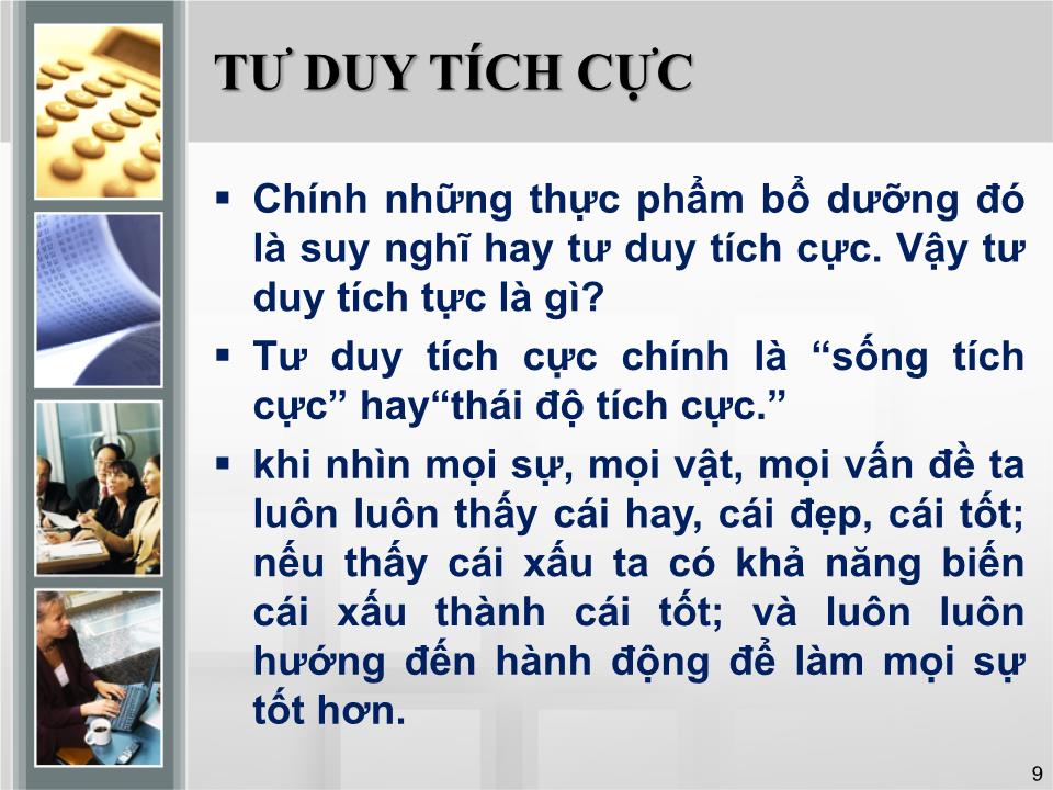 Bài giảng Kỹ năng tư duy hiệu quả và sáng tạo trong công việc trang 9