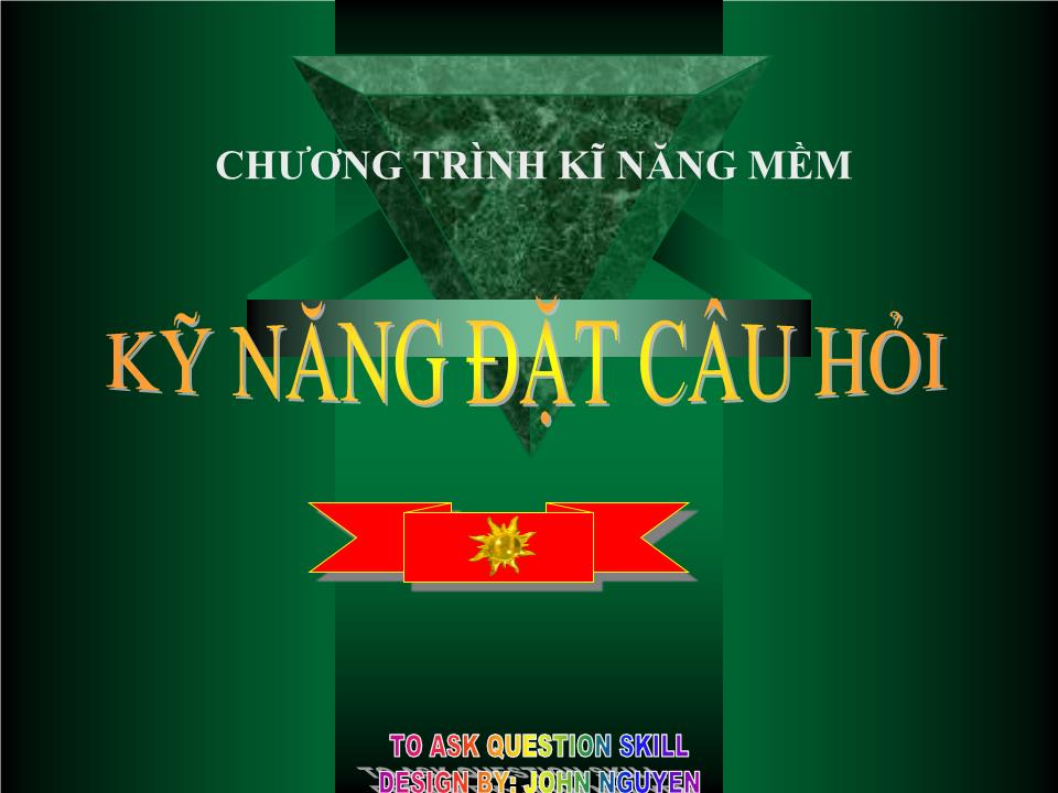 Bài giảng Kỹ năng đặt câu hỏi trang 1