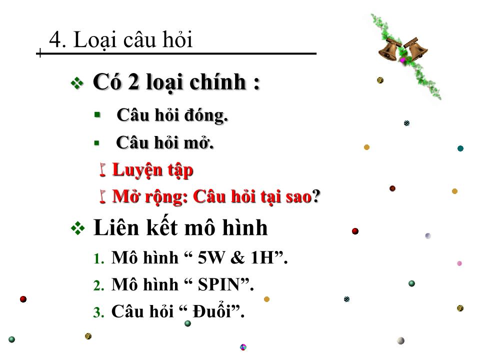 Bài giảng Kỹ năng đặt câu hỏi trang 7