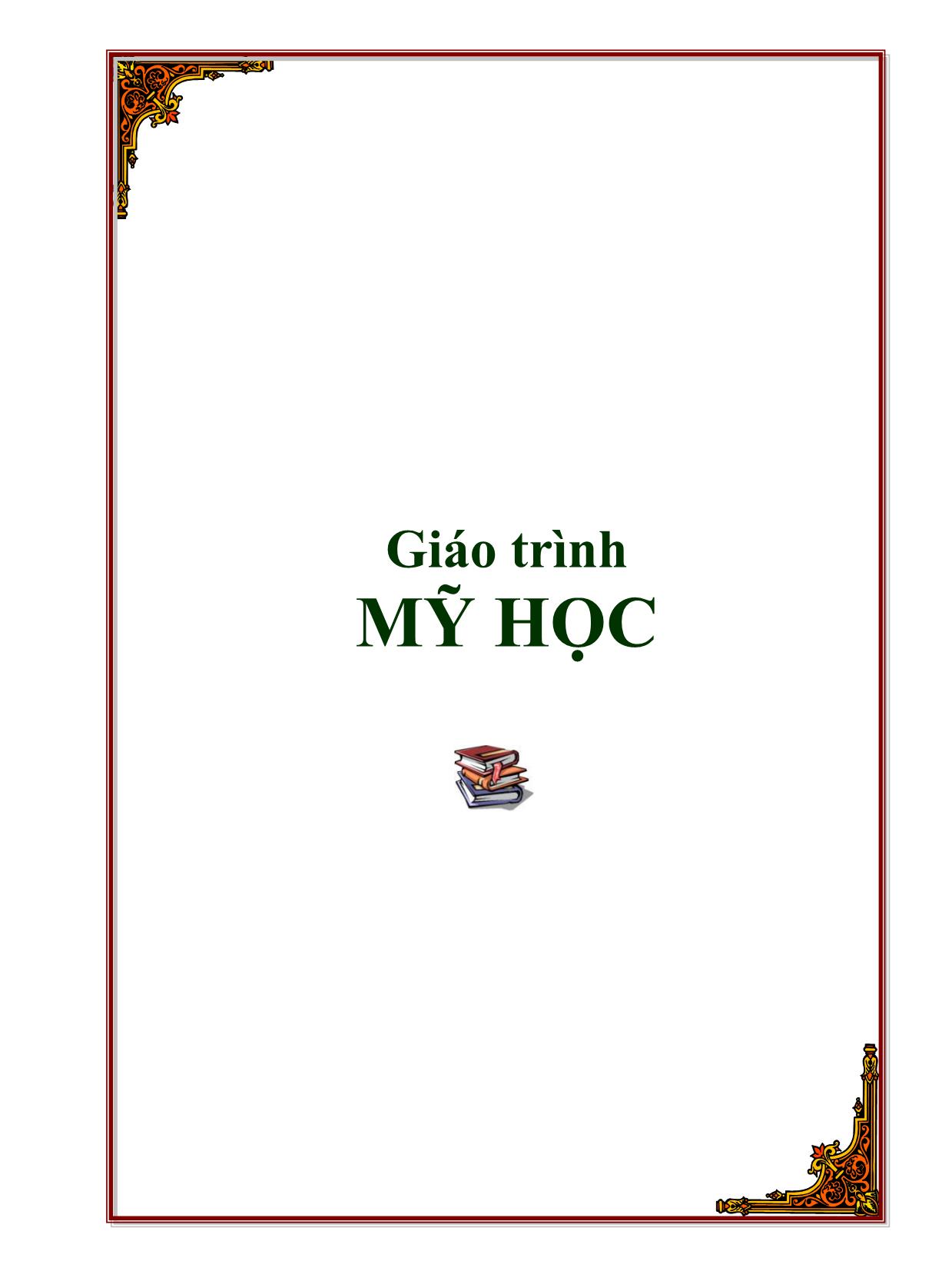 Giáo trình Mỹ học trang 1