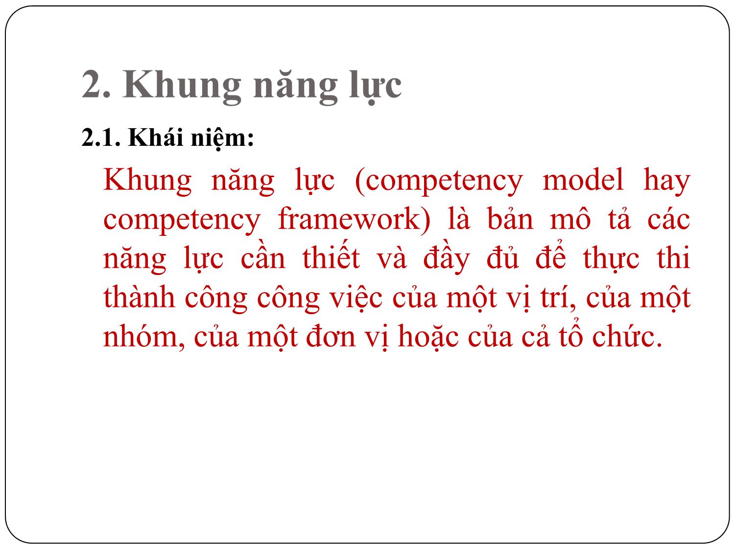 Bài giảng Hướng dẫn xây dựng khung năng lực trang 10