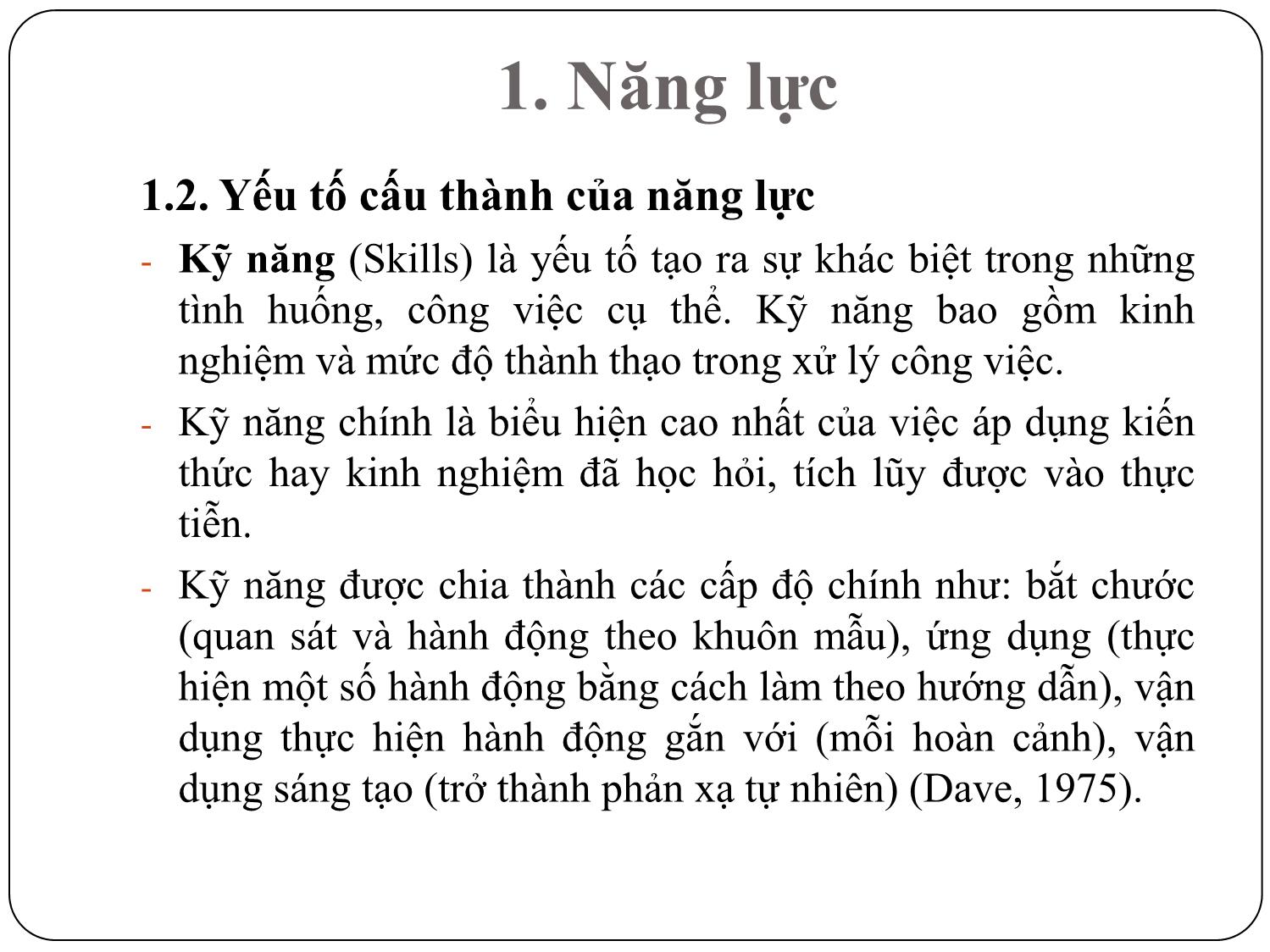 Bài giảng Hướng dẫn xây dựng khung năng lực trang 7