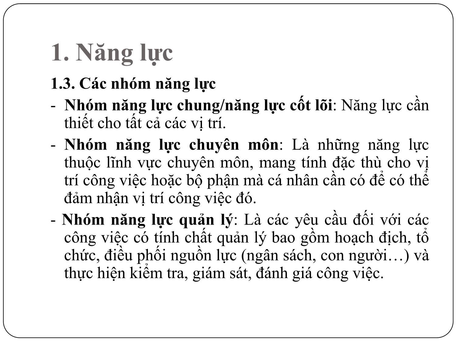 Bài giảng Hướng dẫn xây dựng khung năng lực trang 9