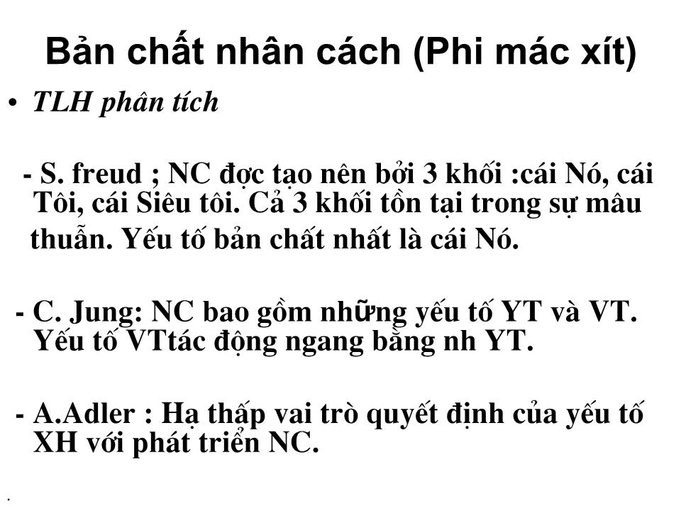 Bài giảng Nhân cách và sự hình thành nhân cách trang 9