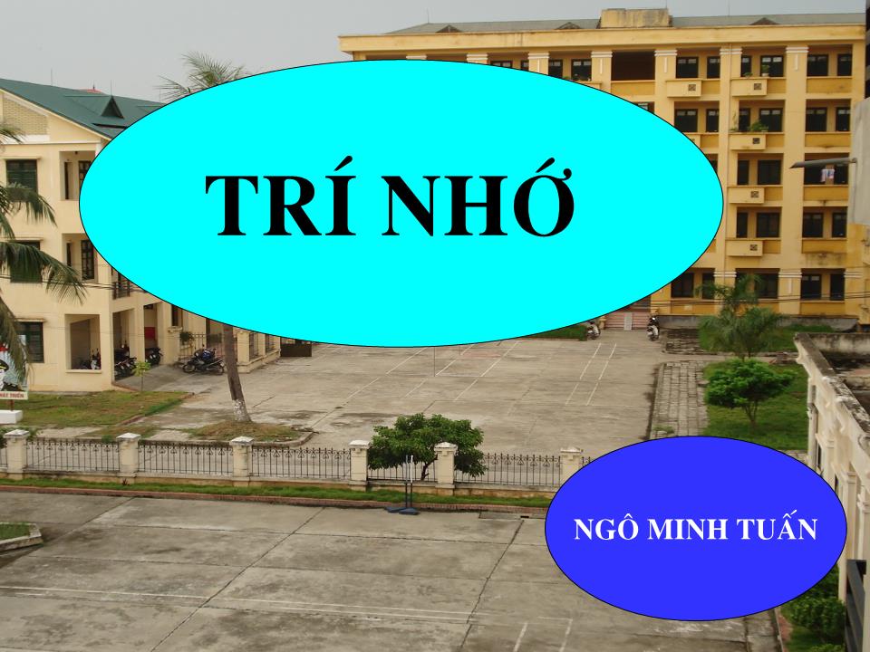 Bài giảng Trí nhớ trang 1