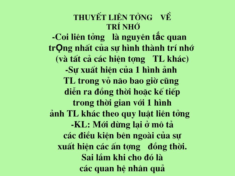 Bài giảng Trí nhớ trang 5