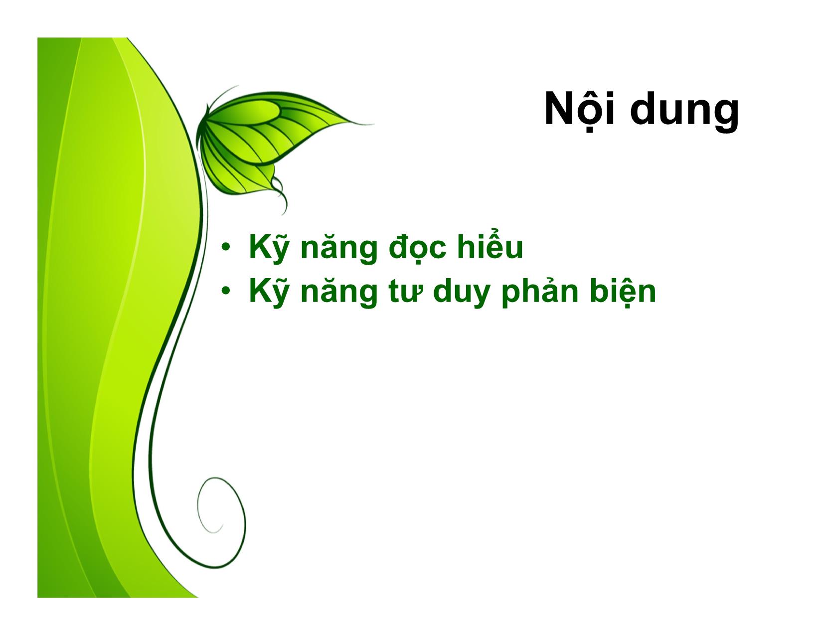 Chuyên đề 4: Kỹ năng đọc hiểu và tư duy phản biện trang 2