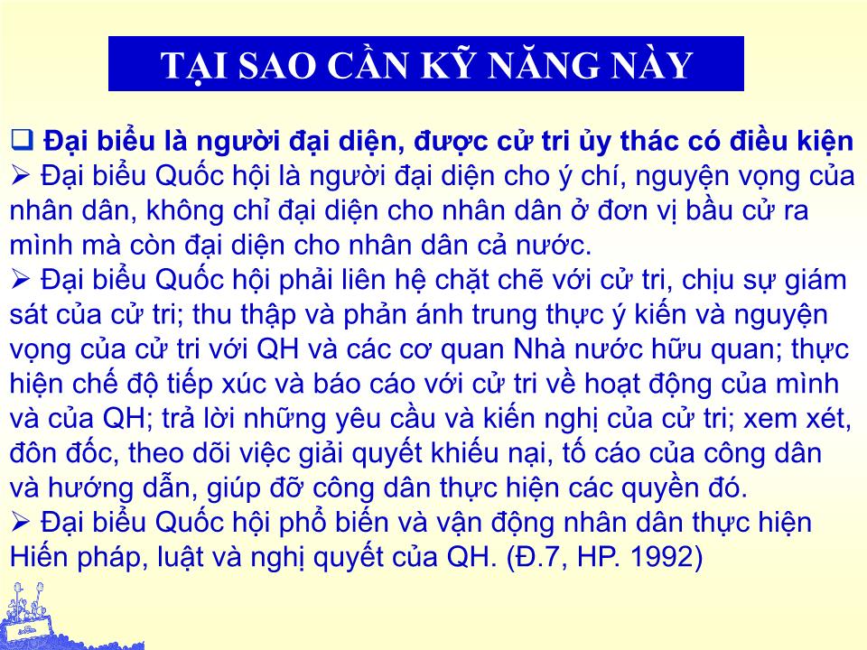 Bài giảng Kỹ năng chuẩn bị, trình bày và phản hồi ý kiến cử tri trang 3