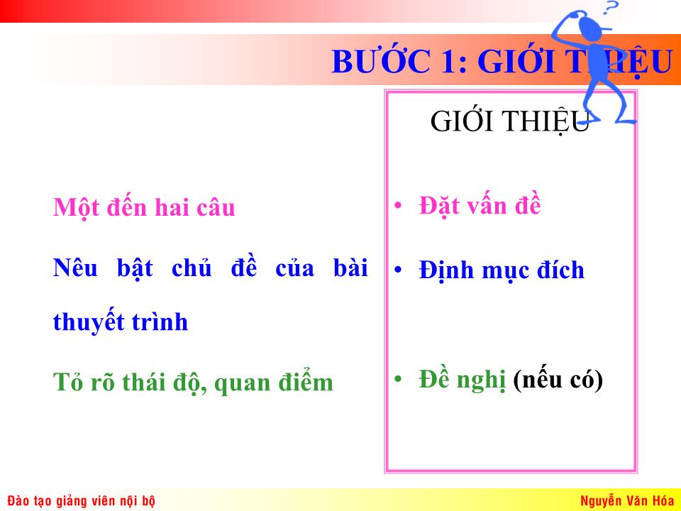 Bài giảng Kỹ năng thuyết trình (Bản hay) trang 10