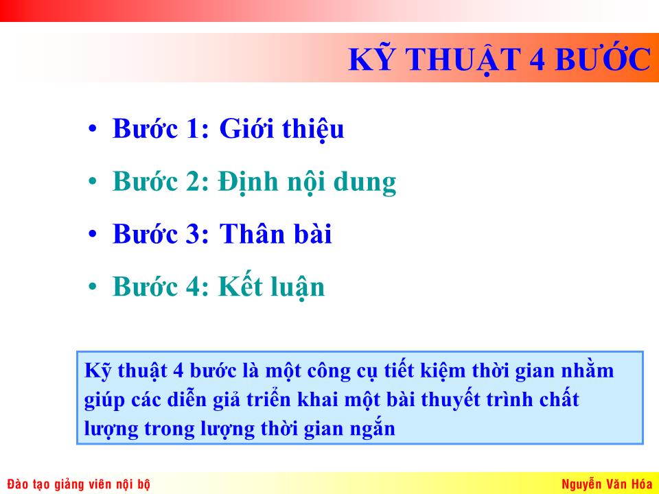 Bài giảng Kỹ năng thuyết trình (Bản hay) trang 9