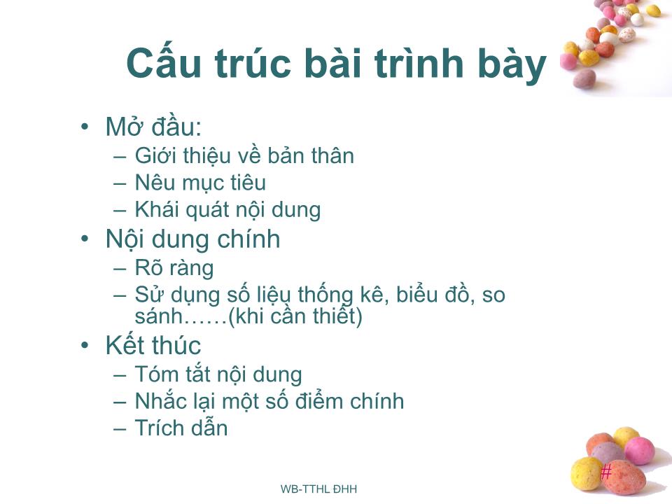 Bài giảng Kỹ năng thuyết trình - Nguyễn Diệu Huyền trang 9