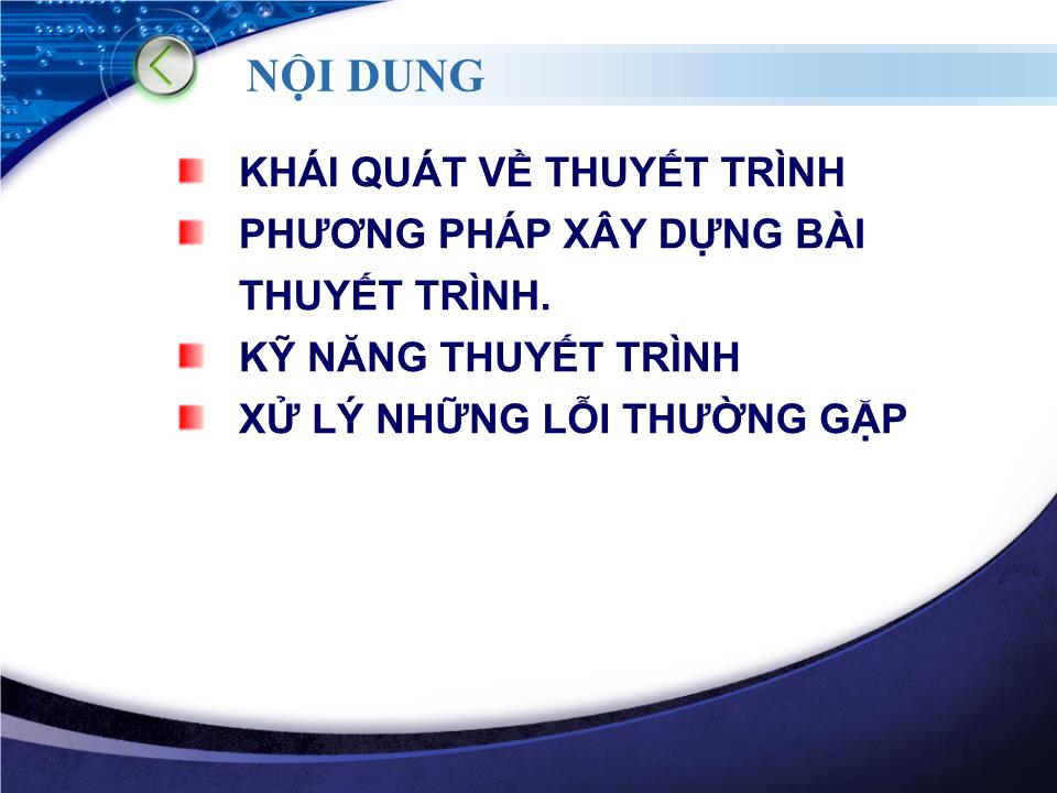 Bài giảng Kỹ năng thuyết trình - Nguyễn Thanh Mỹ trang 3