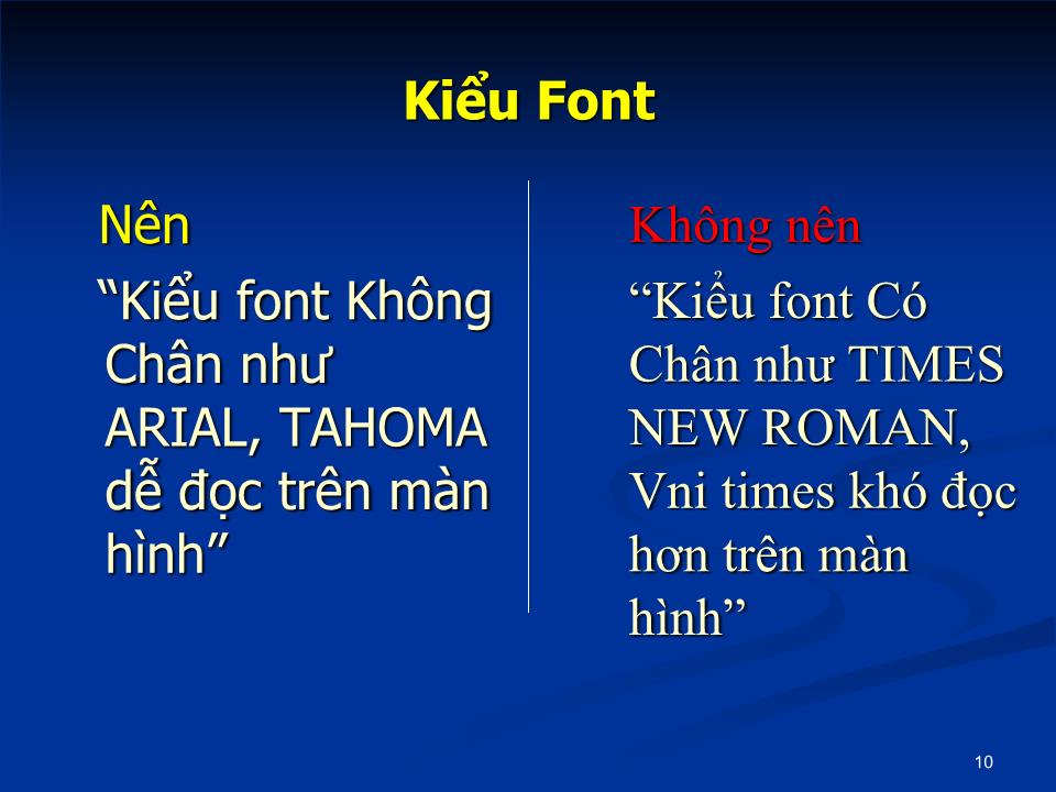 Bài giảng Kỹ năng thuyết trình - Trần Thị Hằng Ni trang 10