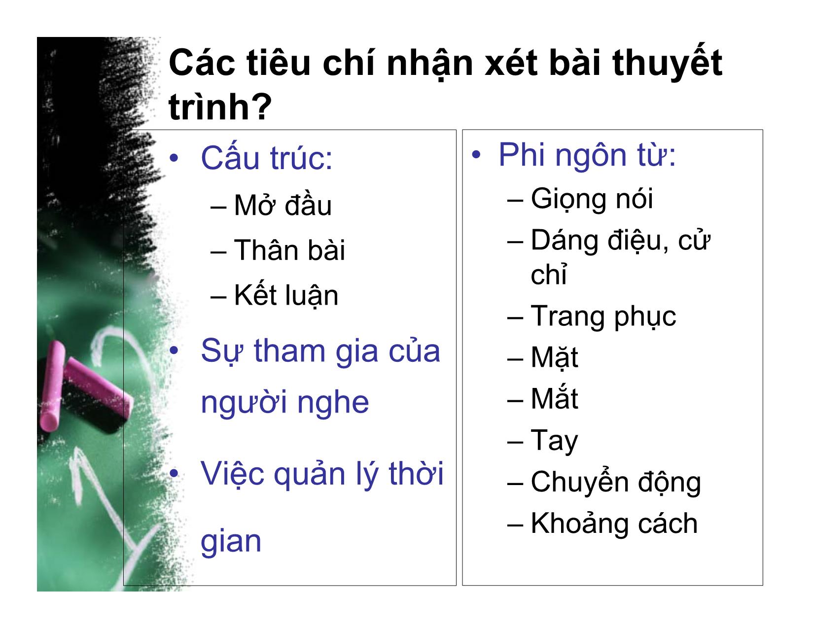 Bài giảng Kỹ năng thuyết trình và thuyết phục trang 2