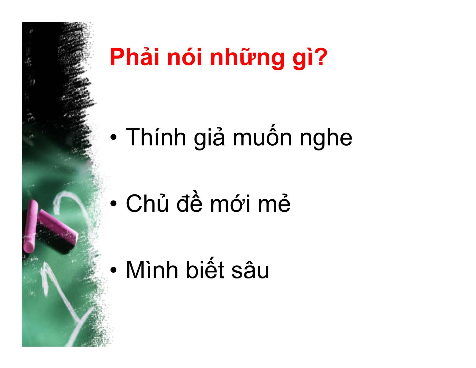 Bài giảng Kỹ năng thuyết trình và thuyết phục trang 8