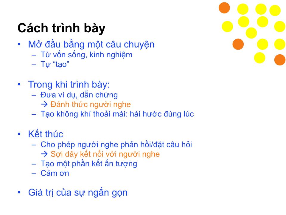 Bài giảng Kỹ năng Thuyết trình và Trình bày PowerPoint trang 7