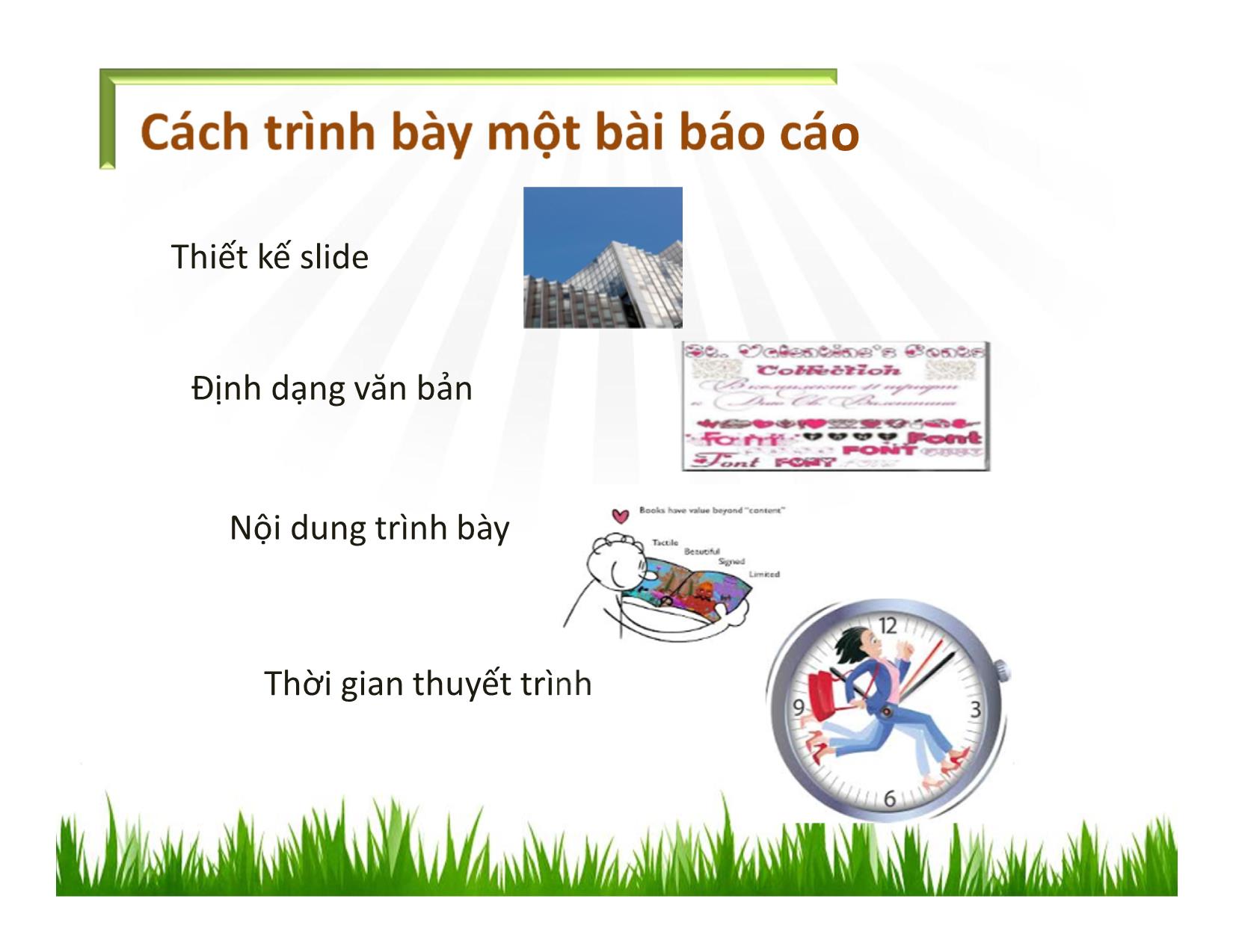 Bài giảng Kỹ năng trình bày báo cáo và thuyết trình trang 3