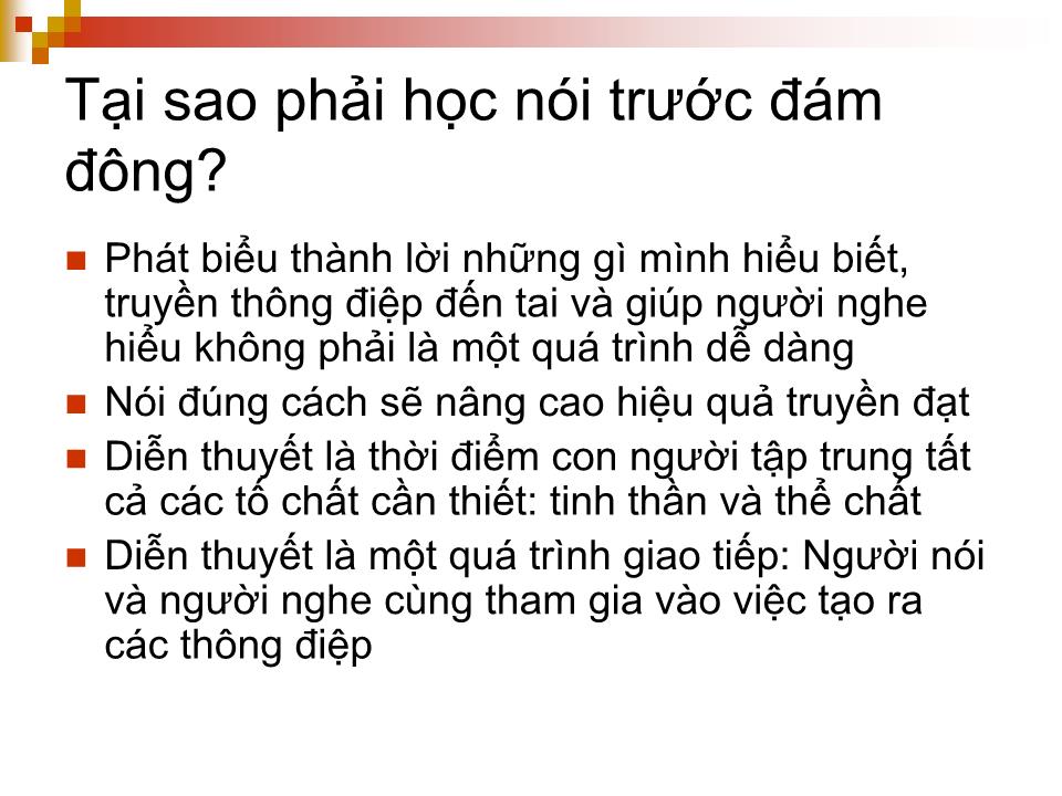 Bài giảng Nói trước đám đông (diễn thuyết) trang 4